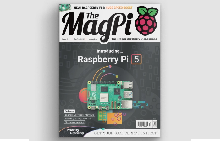 MagPi magazine issue 134 features new Raspberry Pi 5 mini PC