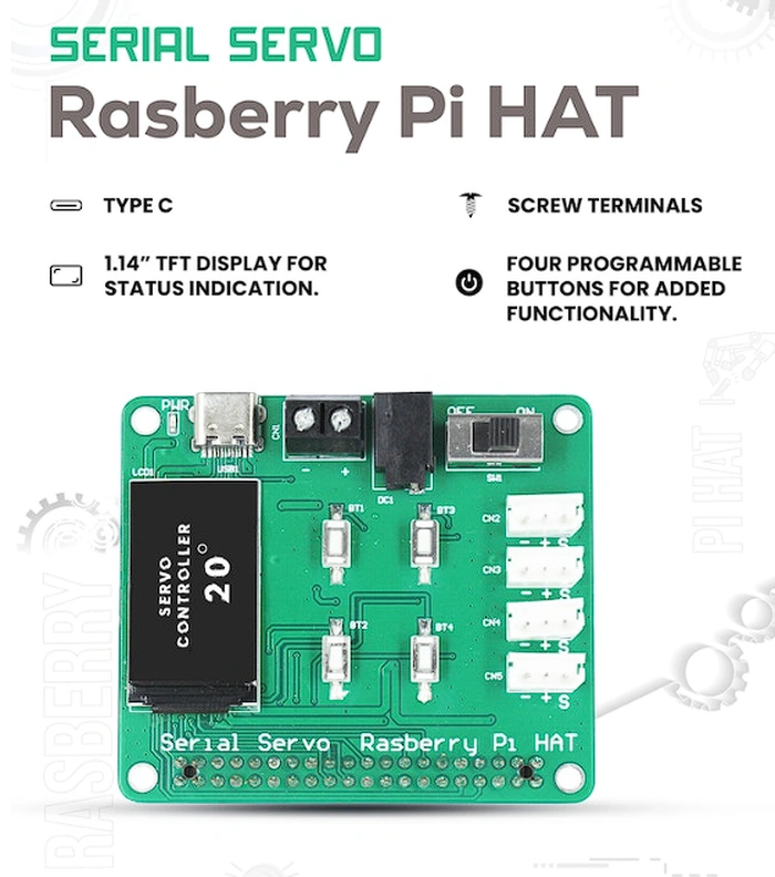 Raspberry Pi HAT servo controller
