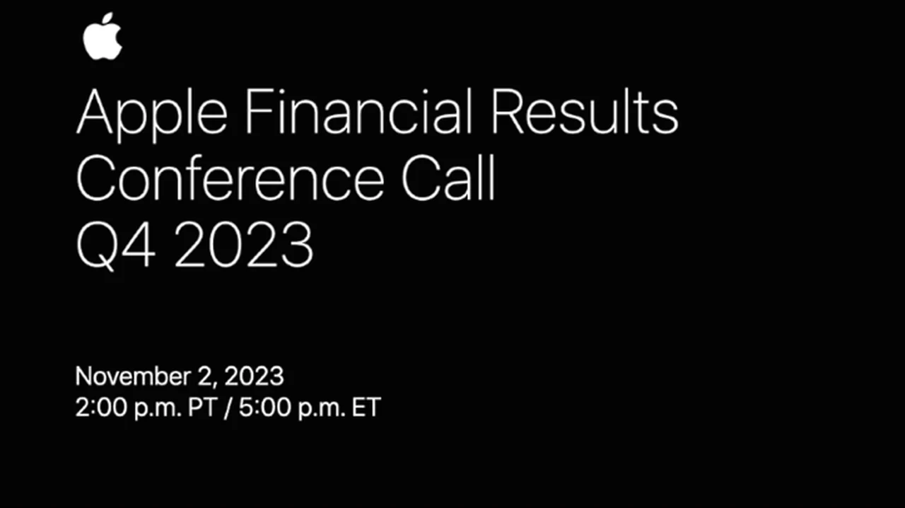 Apple Q4 2023 financial results conference call November 2 2023